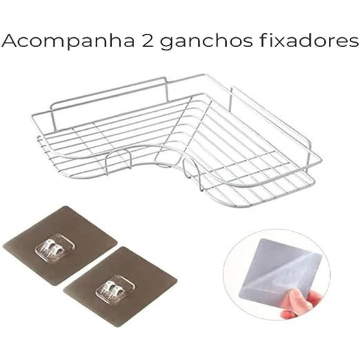 Suporte Porta Shampoo Branco Prateleira De Banheiro Suporte Porta Shampoo Branco Prateleira De Banheiro